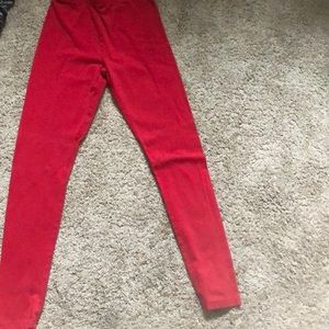 Skinny red leggings